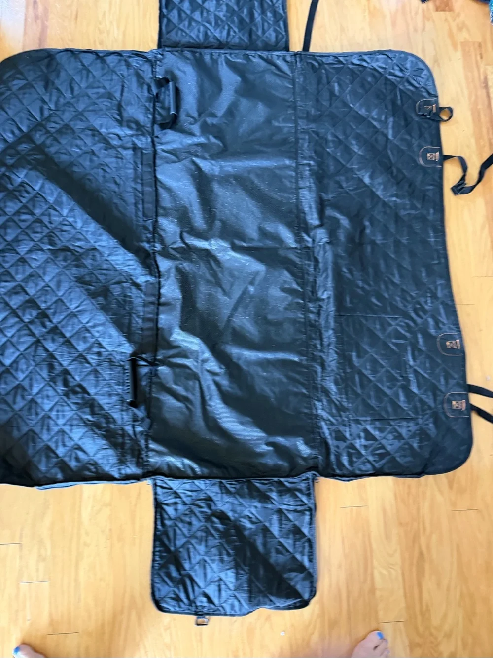 Universal Black & Tan Quilted Dog Car Seat Cover - Pets Travel Protector